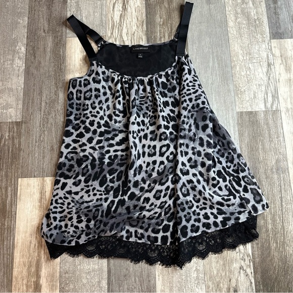 Lane Bryant Tank Top, Women’s 16, Leopard Print, Black, White - Picture 1 of 6